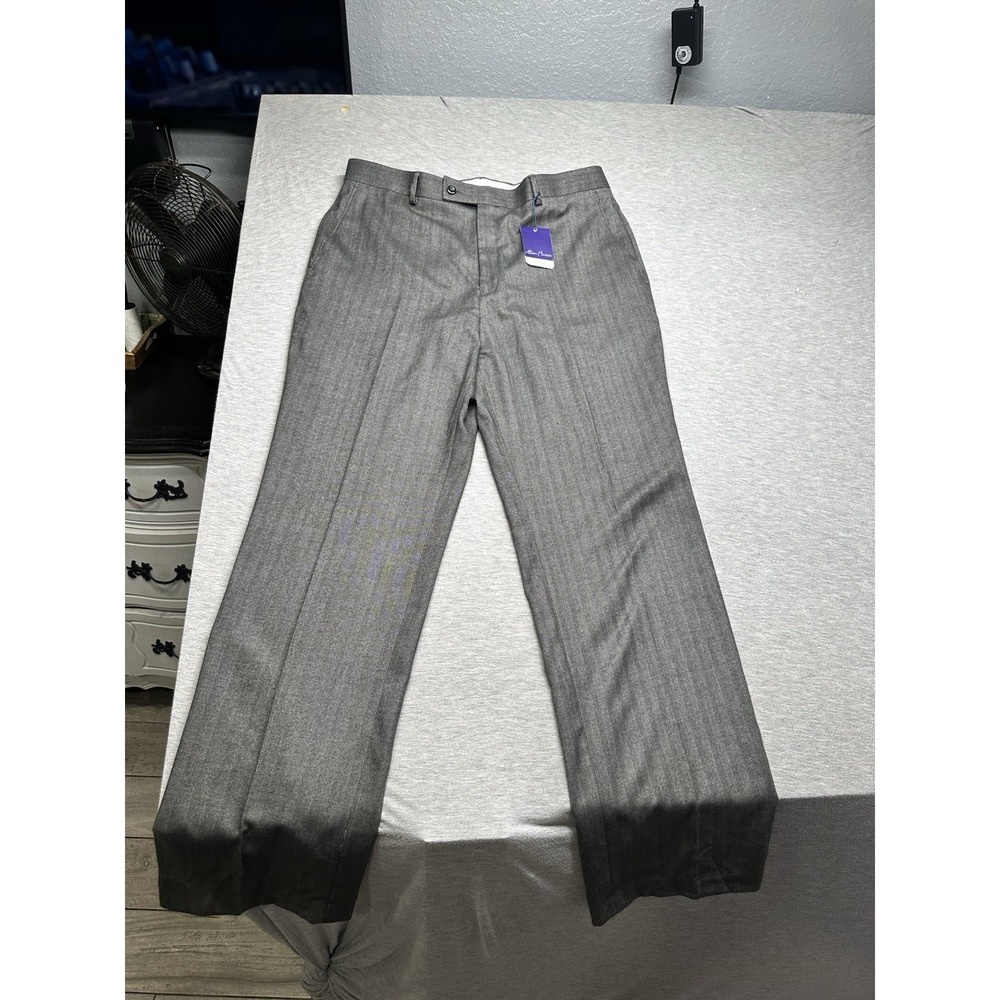NWT Alan Flusser FF Slack Charcoal‎ 36x34